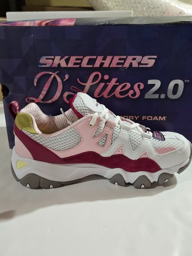Womens Skechers D'Lites 2.0 Air Cooled Size 8 Wild Summer Memory Foam NEW - Picture 6 of 6