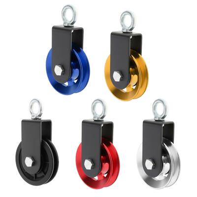 Pulley Block U-Shape Home Build Single Wheel Gym Fitness Workout Loading