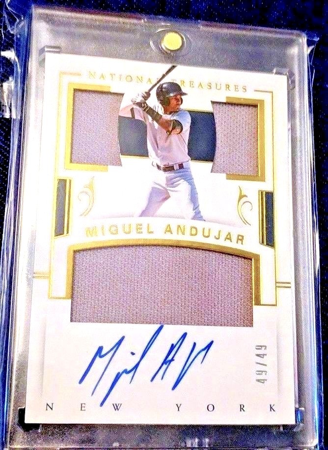 2018 National Treasures Miguel Andujar Autograph Jersey GOLD 49/49 LAST AUTO!