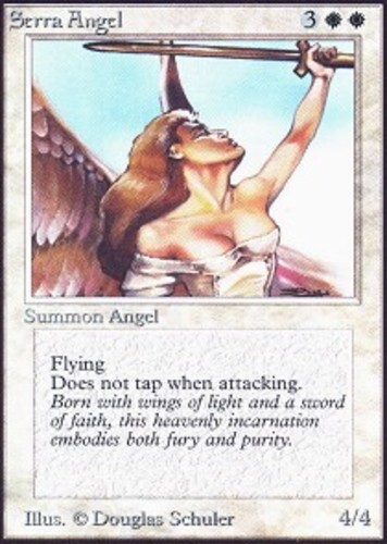 MTG magic cards 1x Serra Angel Unlimited Moderate Play, English
