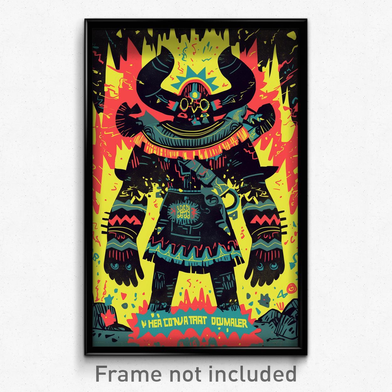 Dominant Man in Bright Seamed Legwear Mexican Movie Poster Print