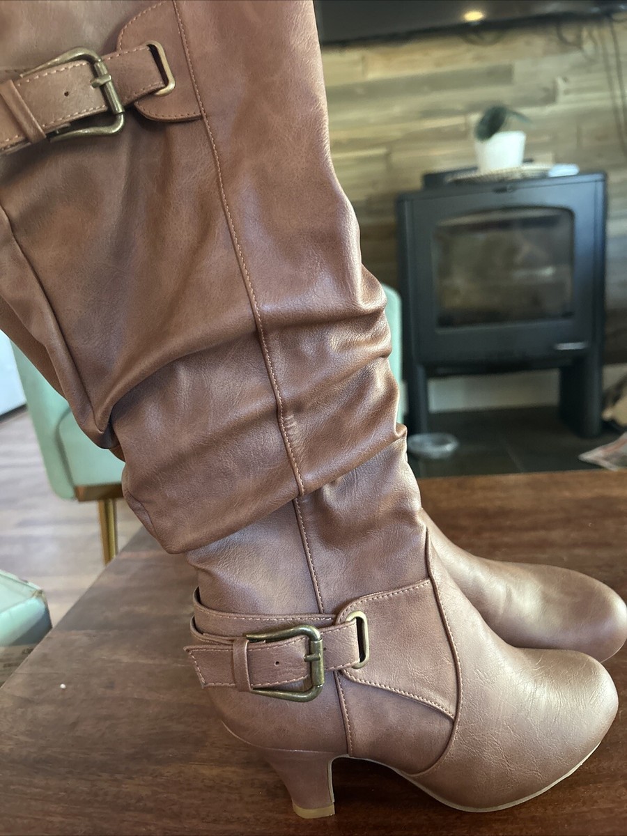 Knee High Boots Womens Leather Boots Size Top Moda Womens Knee