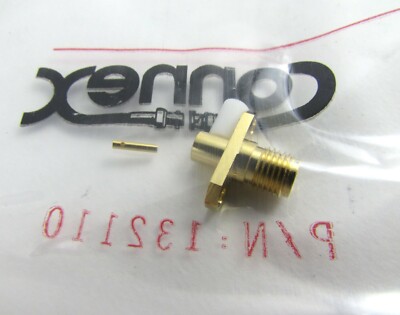 QTY (50) Connex SMA Panel Jack, 2 Hole Flange for 0.141 Semi Rigid, P/N 132110
