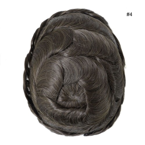 Mens Human Hair Replacement System Fine Mono Poly Gauze Toupee Express Delivery - Picture 24 of 40