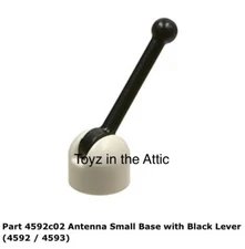 Lego 2x 4592c02 White Antenna Small Base with Black Lever 1499