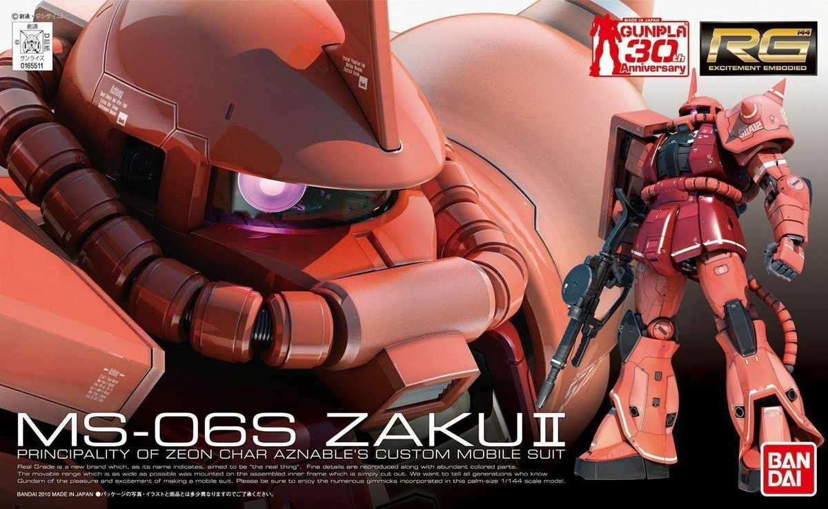 Gundam 1/144 RG #02 Char's Aznable MS-06S Zaku II Real Grade Model