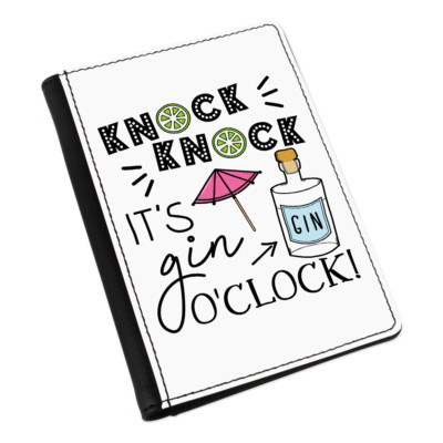 Gift Base Knock Knock It's Gin O'Clock Passhülle Geldbörse Organizer - Schwarz