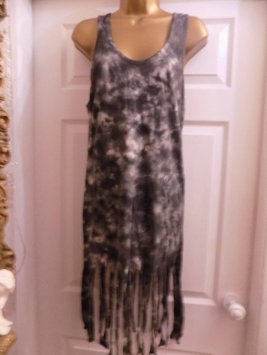 New Ladies Ocean Club Grey Tie Dye Jersey Summer Dress Pool Cover