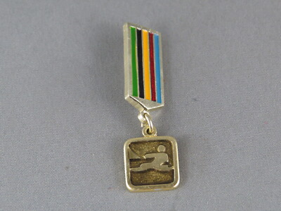Vintage Summer Olympic Games Pin - Moscow 1980 Sailing Event- Medallion Pin