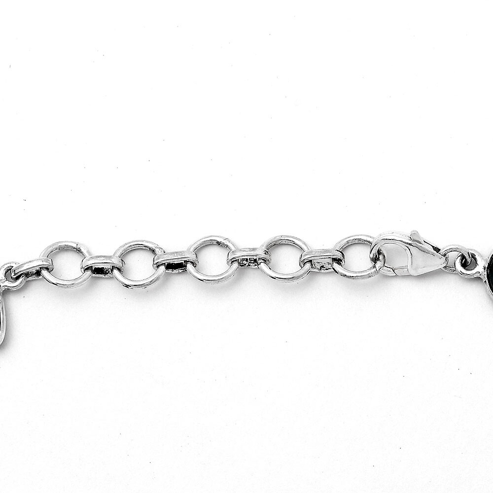 Natural Poppy Jasper 925 Sterling Silver Bracelet Jewelry B1023 eBay