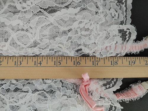 Vtg 80s Lingerie White Lace Teddy Garters Hose Seductive Undercover Wear Small - Picture 8 of 14