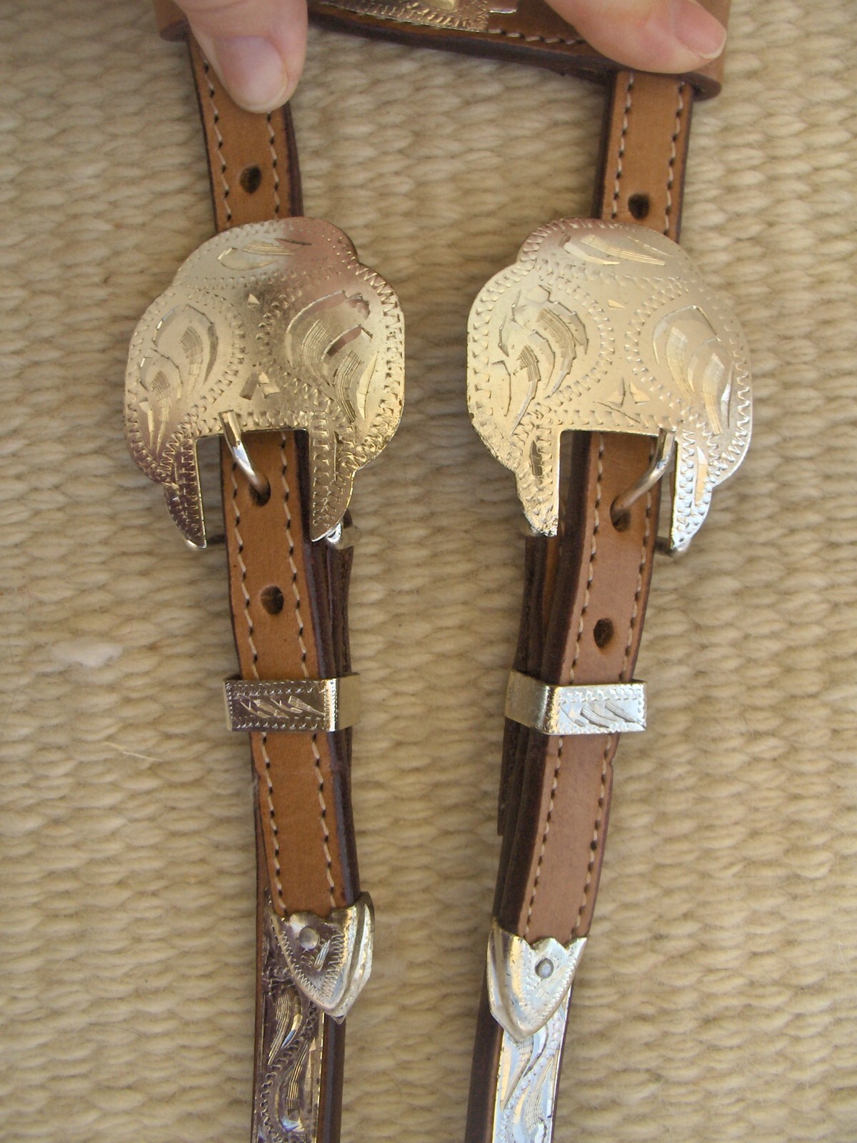WESTERN SILVER SHOW/TRAIL HEADSTALL/BRIDLE