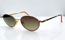 Vintage On Guard OG-304 Tortoise Gold Oval Metal Sunglasses Korea W/NEW LENSES