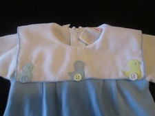 VINTAGE " FRIEMANIT" BABY BOYS 1 PC KNIT DUCKY SLEEPER OUTFIT SZ 3 MO