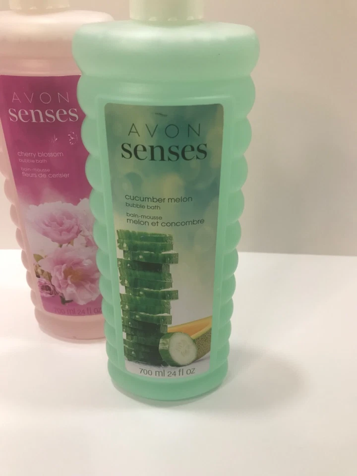 New Avon Senses Cucumber Melon and Cherry Blossom Bubble Bath 24 fl oz - Image 2 of 4
