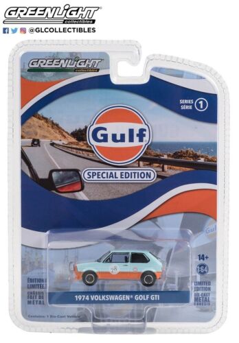 GREENLIGHT 1:64 1974 VOLKSWAGEN GOLF GTI GULF OIL SERIES 1 FACTORY SEALED NEW!!! - Picture 1 of 2