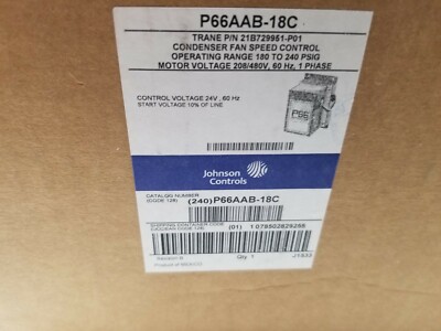 Jonson Controls P66ab-18c Trane Cnt01285 