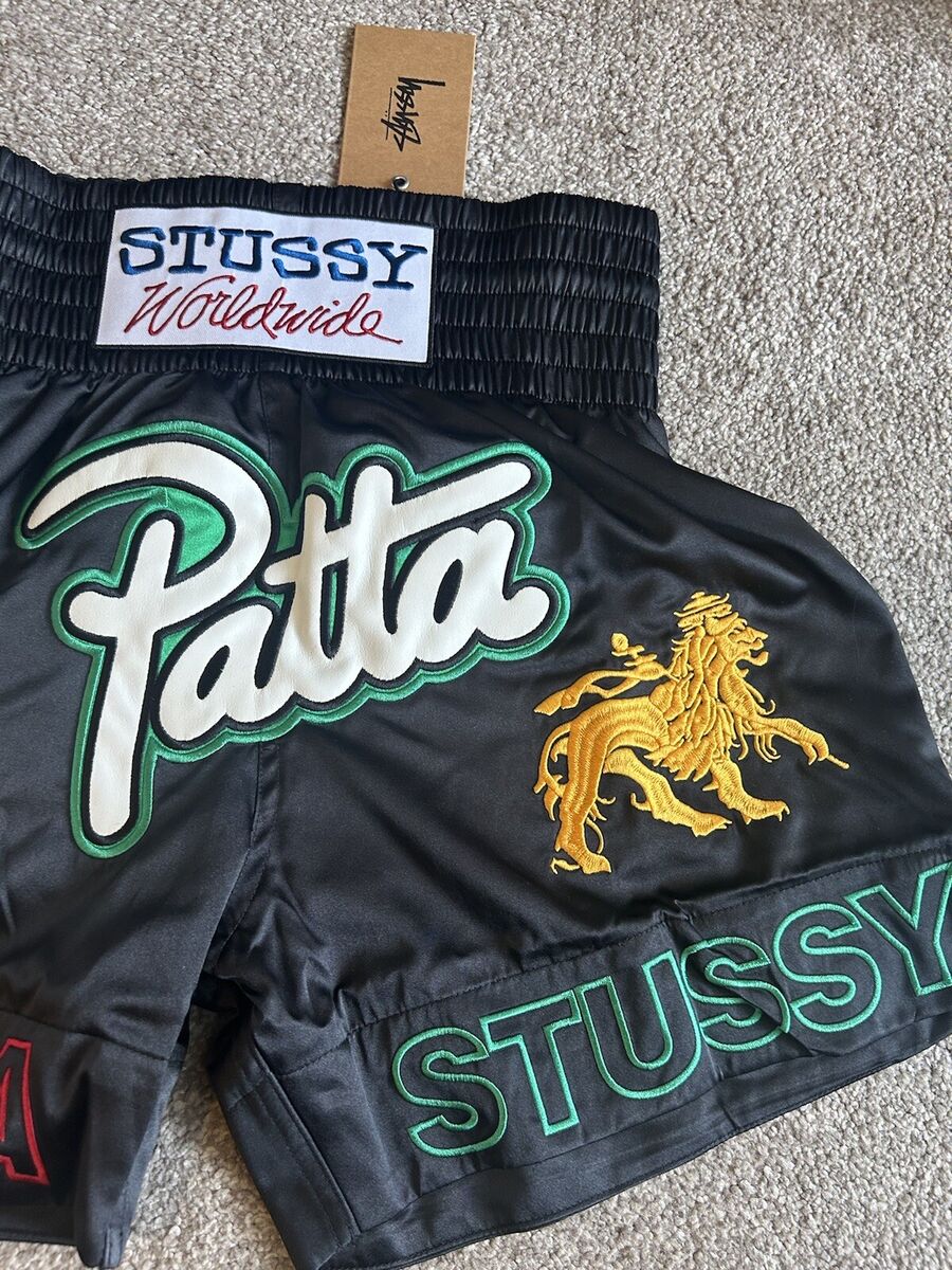 Stussy x Patta Boxing Short | Black | Size Small | SS24 | IN Stussy x Patta Boxing Short | Black | Size Small | SS24 | IN