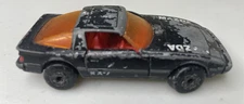 1982 Matchbox Black Mazda RX7 Sports Car 1-56 Black Orange Diecast Doors Open