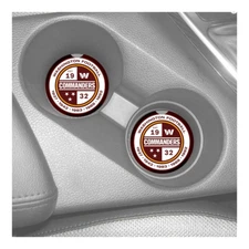 WASHINGTON COMMANDERS DESIGN RUBBER CAR DRINK HOLDER COASTERS SET OF 2 D2