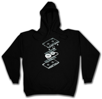 AUDIO CASSETTE EXPLOSION HOODED SWEAT - Kapuzenpullover Hoodie - Kassette MC Fun