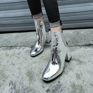 silver chunky boots