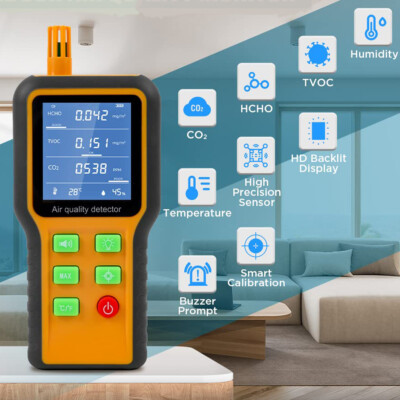 Multifunctional 3 In1 CO2 Meter Digital Carbon Dioxide USB Air HCHO Gas - View #11