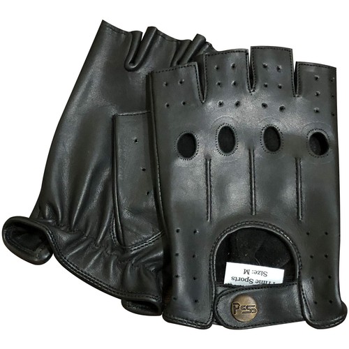 Nuevo Estilo Retro Calidad Cuero Suave Guantes de Conducir Sin Dedos Moda - Imagen 3 de 58