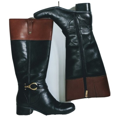 bandolino riding boots two tone