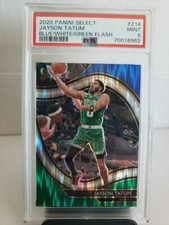 2020 Select Courtside Jayson Tatum #214 Blue/White/Green Flash - #/10 PSA 9