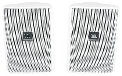 2 JBL Control 23-1-WH 3'' Indoor/Outdoor 70v Commercial White Wall Mount Speakers