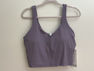 NWT Lululemon Size 14 Align Tank Top Crop Built In Bra PPAS Purple Ash $68