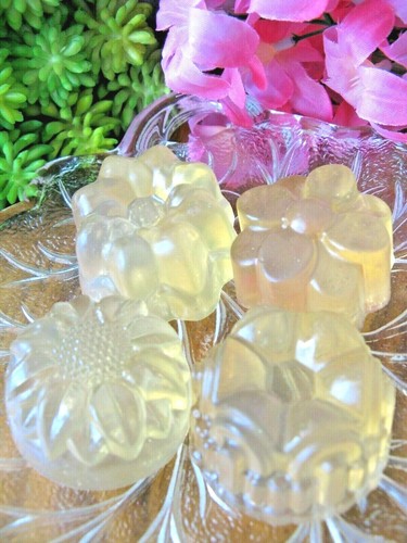 New Handmade Natural Miniature "Natural Honey" Set of 4 Guest Travel Bar Soaps - Picture 6 of 12