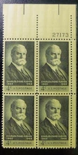 Scott #1195 Plate Block #27173 or 27174 TR 1962 Charles E. Hughes 4c FVF MNH/OG