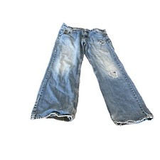 Aeropostale Jeans Size 32/32 Mens Slim Straight Mid Rise Medium Wash Blue Denim