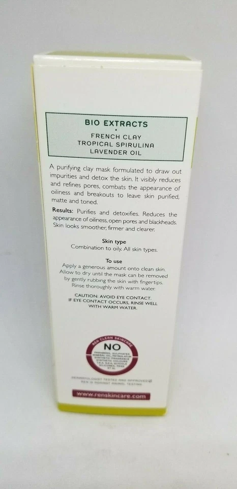 REN Invisible Pores Detox Mask for Combination to Oily Skin, 50ml/1.7oz NIB - Image 3 of 4
