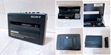 SONY WALKMAN WM-150 Cassette Player Vintage Retro with Battery Adapter and Case