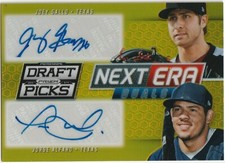 Joey Gallo & Jorge Alfaro 2014 Panini Prizm Gold Autograph Auto #'d 1/10
