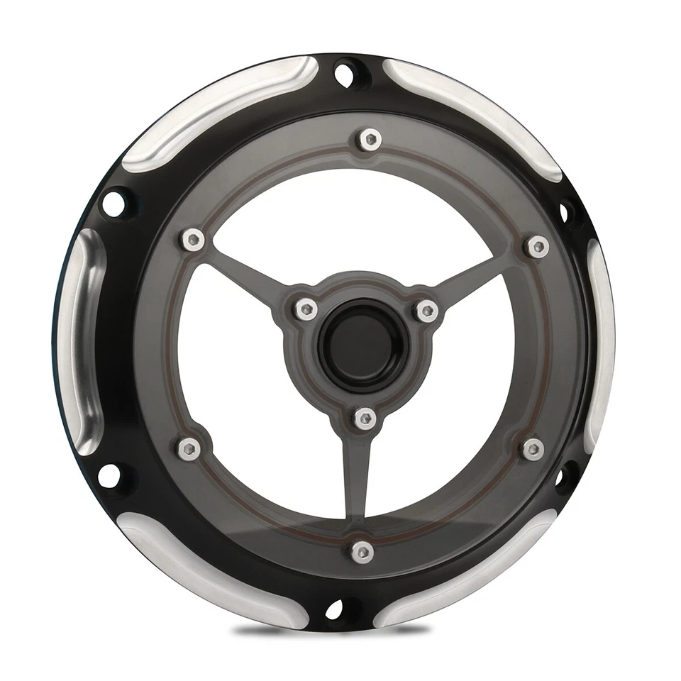 CNC edge Cut Clarity Derby Covers For Harley Sportster Roadster XL1200R 04-08 Foto 3 de 4