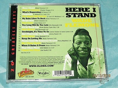 Rare Sealed R&B / Soul CD: Wade Flemons - Here I Stand