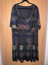 Isabel & Alice Lined Polyester Spandex Plus-size 3X A-line Dress Black