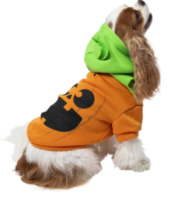 pumpkin dog costume Hoodie Sweater for halloween Size Large