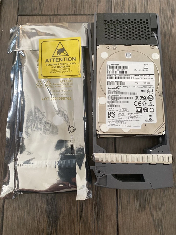 Netapp 1.2TB 10K 2.5" 6Gbs SAS Hard Drive X425A-R6 108-00321 DS2246 FAS2240 - Image 3 of 4