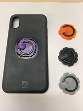 4 Pack Finger Ring Holder -Compatible Quad Lock -Orange, Purple, Gray, and Black