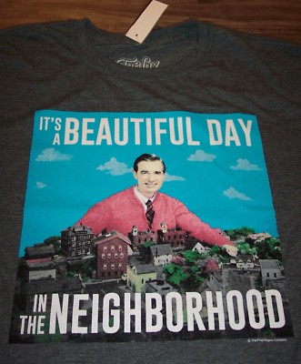 MISTER ROGERS BEAUTIFUL DAY IN THE NEIGHBORHOOD T-Shirt SMALL NEW w/ TAG Mr.