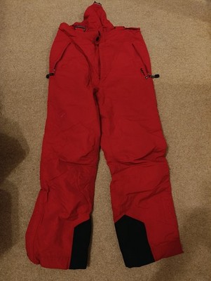 TENSON RED BLACK SALOPETTES SNOW / SKI PANTS WOMENS SIZE 42 UK 12? NO BRACES