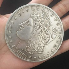 blue-ther Jumbo Copper Morgan Dollar 7cm Stage Magic Tricks 7cm, Silver