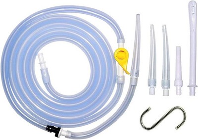 Enema Kit Replacement Hose with Tips, Connectors, Valve, Stopcock Tap & Clamp