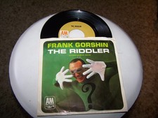 FRANK GORSHIN - The Riddler / Never Let Her Go - A & M 804 45 rpm - 1966 -RARE