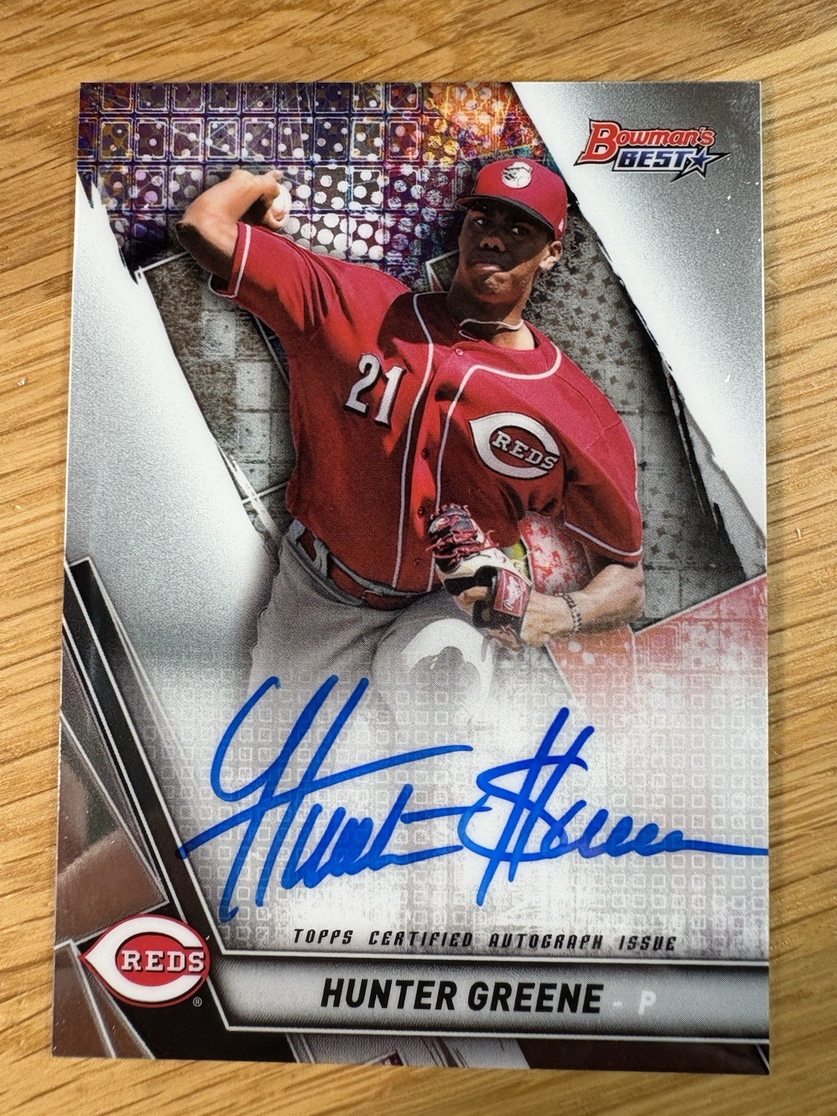 2019 Bowman's Best Hunter Greene B19-HG Best of 2019 Autograph RC Reds All-Star